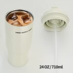 ANEWSIR Water Bottle 24 Oz/Stainless Steel Tumbler with Straw - Vacuum Insulated Water Bottle for Home, Office or Car Reusable Cup With straw，Cold for 12 Hrs or Iced for 24 Hrs(White) - Image 7