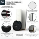 Mora Double Wall Ceramic Coffee Travel Mug with Lid, 14 oz, Portable, Microwave, Dishwasher Safe, Insulated Reusable Tall Cup, Splash Resistant Lid - To Go Tumbler for Car Cup Holder, Cotton White - Image 5