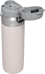 Stanley Quick Flip GO Water Bottle 36 oz | Push Button Lid | Leakproof and Packable for Travel and Sports | Insulated Stainless Steel | BPA-Free | Rose Quartz - Image 3