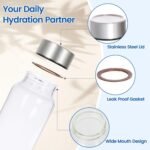 AuroTrends 32 oz Borosilicate Glass Water Bottle with Sleeve, 1 Liter Glass Water Bottle, Leak-Proof & Thermal Shock Resistant Ideal for Gym/Office/Travel, Neoprene Sleeve & Gift Box Included - Image 6