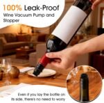 Dirvcp 12-Pack Wine Vacuum Stoppers, Reusable Silicone Wine Saver Preserver, Air Seal to Keep Wine Fresh, Universal Black Bottle Sealer Set for Red & White Wine - Image 5