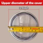 2 Replacement Lids for Stainless Steel Tumbler Travel Cup - Fits OF Inner diameter 3.7 to 3.74 INCH Yeti Rambler and others (Transparent) (30 OZ) - Image 3
