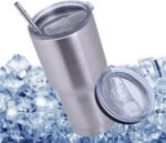 2 Replacement Lids for Stainless Steel Tumbler Travel Cup - Fits OF Inner diameter 3.7 to 3.74 INCH Yeti Rambler and others (Transparent) (30 OZ) - Image 5