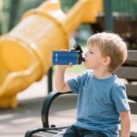 SASEUM Kids Sport Water Bottle 12oz Stainless Steel Double Wall Vacuum Thermal Mug with Leak Proof Spout Lids, Wide Mouth Metal Insulated Water Jug for Gym and Travel（Navy） - Image 5