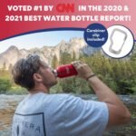 Healthy Human Stainless Steel Water Bottle | Double Walled Vacuum Insulated Water Thermos for Adults | Eco-Friendly Travel Bottles with Leak Proof Lid (Red Hot, 40 oz / 1183 ML) - Image 8