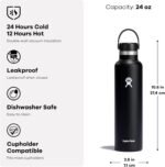 Hydro Flask Water Bottle - Insulated Stainless Steel - Non Spill, Leakproof in 24 Oz Surf Blue - Image 6
