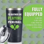 Onebttl Personalized Pickleball Gifts, Pickleball Accessories, Initial Birthday Gifts, Insulated 20oz Stainless Steel Travel Tumbler with Straw and Lid (Initial M) - Image 3