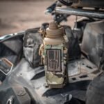Iron Infidel Battle Bottle - 32 Oz Insulated Water Bottle with Straw Lid & Chug Cap, Stainless Steel Metal Tactical Flask With Rugged, Removable Sleeve for Keys & Phone or Wallet (OCP Camo 1 Liter) - Image 6