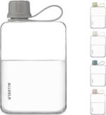 ALLKELR Portable Flat Water Bottle,BPA Free Reusable Tritan Plastic Travel Water Bottle Cup,Lightweight Leakproof Slim Water Bottle Fits Purse,Backpacking, Hiking (Gray, 17 oz) - Image 3