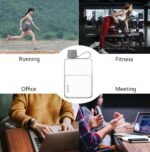 ALLKELR Portable Flat Water Bottle,BPA Free Reusable Tritan Plastic Travel Water Bottle Cup,Lightweight Leakproof Slim Water Bottle Fits Purse,Backpacking, Hiking (Gray, 17 oz) - Image 4