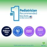 Dr. Brown's Natural Flow Anti-Colic Options+ Wide-Neck Glass Baby Bottles 5 oz/150 mL, with Level 1 Slow Flow Nipple, 3 Pack, 0m+ - Image 4