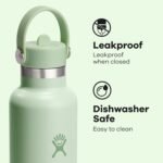 Hydro Flask Water Bottle - Insulated Stainless Steel - Straw Lid, Non Spill, Leakproof 24 Oz Aloe Green - Image 4