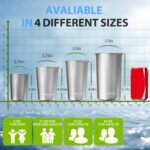 MUMIGUAN Stainless Steel Cups for Kids 12oz/350ml (4 Pack), Stainless Steel Tumbler, Kids Cups, Camping Stainless Steel Cups, Stackable Metal Drinking Glasses, BPA Free, Stackable, Durable. - Image 4