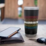 I Love Harrison Personalized Retro Sunset First Name Stainless Steel Insulated Tumbler - Image 6
