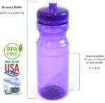Rolling Sands 24oz Drink Bottles Purple (3 Pk, Made in USA) - Image 3
