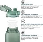 Teentumn Time Marker Water Bottle 30 oz with Push Button Motivational Measurement Marker, Reusable Tritan Plastic Water Jug for Workout Sport Travel Water Tracker (Pack of 1) - Image 4