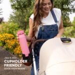 Simple Modern Mesa Loop Water Bottle with Covered Straw and Handle | 24oz Cup Holder Friendly Insulated Stainless Steel Bottles for Travel, Sports and School | Cashew - Image 5