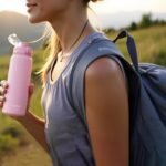 GOPPUS 20 Oz Insulated Stainless Steel Water Bottle BPA-Free Sports Water Bottle, Great for Travel, with Chug Lid - Leak & Sweat Proof with Anti-Dust Lid (Soot powder) - Image 7