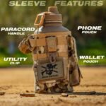 Iron Infidel Battle Bottle - Half Gallon Insulated Water Bottle with Paracord Handle - Large 64 oz Stainless Steel Water Jug & Rugged, Removable Sleeve For Keys, Wallet, Phone (OCP Camo 2 Liter) - Image 3