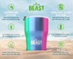 Beast 10 oz Tumbler Stainless Steel Vacuum Insulated Coffee Ice Cup Double Wall Travel Flask (Rainbow) - Image 3