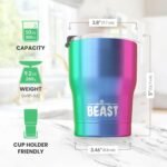 Beast 10 oz Tumbler Stainless Steel Vacuum Insulated Coffee Ice Cup Double Wall Travel Flask (Rainbow) - Image 6