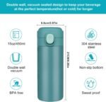 YINJAM Travel Mug Reusable Coffee Cup Insulated Water Bottle Thermal Mug Stainless Steel Leakproof Flask Tumbler for Hot Cold Drinks (Blue, 15 Oz) - Image 7
