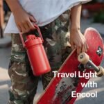 Kids Insulated Water Bottle with Straw - 12oz Stainless Steel Water Bottle with Dual Spouts, Leak-Proof, BPA-Free, Double Wall Vacuum Keeps Cold for 24 Hours for Sports, Travel (Bright Magenta) - Image 3