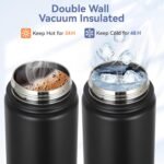 40oz Water Bottles Insulated with Straw,Leak Proof Water Bottles Fit in Car Cup Holder，Mens Water Bottle Stainless Steel for Gym,Hiking,Travel,Bpa free,Navy Blue - Image 5