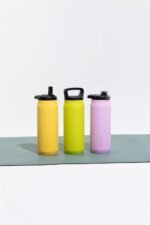 ZULU Base 40oz Stainless Steel Water Bottle with 3 Lids- Straw, Chug, Twist | Double Walled and Vacuum Insulated Metal Thermos | For Gym, Outdoor | Built in Carry Loop, Dishwasher Safe, Guac - Image 3