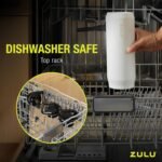 ZULU Base 40oz Stainless Steel Water Bottle with 3 Lids- Straw, Chug, Twist | Double Walled and Vacuum Insulated Metal Thermos | For Gym, Outdoor | Built in Carry Loop, Dishwasher Safe, Guac - Image 6