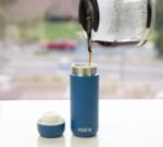 MIRA 7 oz Slim Insulated Flask for Hot and Cold Drinks - Leak-Proof Stainless Steel Water Bottle - Perfect Compact Size - Denim - Image 4