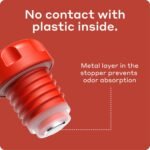 BOBBER 34 oz Stainless Steel Thermo Bottle for Hot Tea, Coffee, and Cold Drinks – BPA-Free, Dishwasher Safe Vacuum Insulated Water Bottle for Hot Drinks – Keeps Hot for 48 Hours (Red) - Image 5