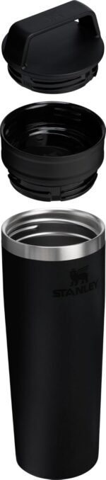 STANLEY Cafe To Go Travel Mug 20 oz | Leakproof Two-Part Drink Through Lid | Tumbler Cup for Coffee, Tea and Drinks | Insulated Stainless Steel Coffee Mug | BPA-Free | Black 2.0 - Image 4
