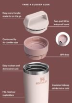 STANLEY Cafe To Go Travel Mug 20 oz | Leakproof Two-Part Drink Through Lid | Tumbler Cup for Coffee, Tea and Drinks | Insulated Stainless Steel Coffee Mug | BPA-Free | Black 2.0 - Image 5