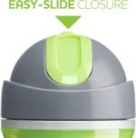 Chicco Flip-Top Straw Cup 9oz | Insulated Toddler Sippy Cup with Soft Silicone Straw | No-Spill Valve | Easy-Clean | BPA-Free | 2pk | For Ages 12+ Months | Green Play/Teal - Image 5