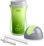 Chicco Flip-Top Straw Cup 9oz | Insulated Toddler Sippy Cup with Soft Silicone Straw | No-Spill Valve | Easy-Clean | BPA-Free | 2pk | For Ages 12+ Months | Green Play/Teal - Image 6