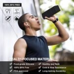 BEAUTAIL Collapsible Water Bottles 20.6oz 2 Pack, Silicone Foldable Portable Travel Water Bottle, BPA-Free Reusable Leakproof for Travel Camping Hiking Cycling Yoga Sports Outdoor (Black+Blue) - Image 3