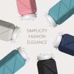 BEAUTAIL Collapsible Water Bottles 20.6oz 2 Pack, Silicone Foldable Portable Travel Water Bottle, BPA-Free Reusable Leakproof for Travel Camping Hiking Cycling Yoga Sports Outdoor (Black+Blue) - Image 7