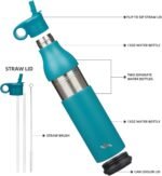 Stainless Steel Water Bottle with Straw, Insulated, Reusable Metal Travel Bottle with Bottom Removable Cup, BPA Free, Leak Proof, Dawn - Image 4