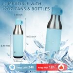 Stainless Steel Water Bottle with Straw, Insulated, Reusable Metal Travel Bottle with Bottom Removable Cup, BPA Free, Leak Proof, Dawn - Image 5