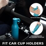 Stainless Steel Water Bottle with Straw, Insulated, Reusable Metal Travel Bottle with Bottom Removable Cup, BPA Free, Leak Proof, Dawn - Image 6