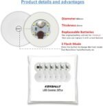 12Pcs LED Coaster, LED Sticker Lights, LED Bottle Lights Cup Holder Lights for Wine Liquor Bottle, Bottle Sparklers for Champagne, Party, Bar, Cold White - Image 3