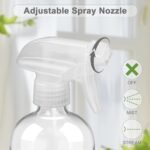 Worldgsb 2 Pack Glass Spray Bottles with Silicone Sleeve, 16 oz Empty Refillable Containers with Adjustable Spray Nozzles, Spray Bottles for Hair, Cleaning Solutions and Plants Blue&Grey - Image 3