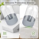 Worldgsb 2 Pack Glass Spray Bottles with Silicone Sleeve, 16 oz Empty Refillable Containers with Adjustable Spray Nozzles, Spray Bottles for Hair, Cleaning Solutions and Plants Blue&Grey - Image 5