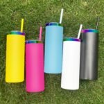 FunTrans 20 oz Skinny Tumblers Stainless Steel Tumbler with Lid and Straw Double Wall Vacuum Insulated Coffee Mug 20oz Powder Coated Cup for Hot and Cold Drinks(Black,1 pack) - Image 6