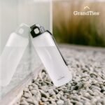 GRANDTIES Sports Tritan Plastic Water Bottle with Straw, Removable – Leakproof BPA Free Dishwasher Safe Travel Water Bottle with Strap for Gym, Outdoor, Fitness (Frosted Snowy White, 52oz (1.5L)) - Image 7