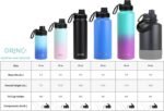 DRINCO Stainless Steel Water Bottle Spout Lid Vacuum Insulated Double Wall Water Bottle Wide Mouth (40oz 32oz 22oz 18oz 14oz) Leak Proof Keep Cold Sport Camping Hiking (22 oz, 22oz Purple) - Image 5