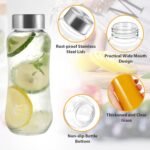 Danmu Glass Juice Bottles with Lids 6 oz,Juicing Bottles Reusable Glass,100% Leakproof,Glass Bottles for Juicing,Water,Kombucha,Milk,Milkshake,Coffee 6 Pack - Image 4