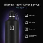 IRON °FLASK Camping & Hiking Hydration Flask with Spout, BPA-Free Insulated Stainless Steel Sports Water Bottle - 64 oz Blue Waves - Image 3