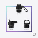 IRON °FLASK Camping & Hiking Hydration Flask with Spout, BPA-Free Insulated Stainless Steel Sports Water Bottle - 64 oz Blue Waves - Image 4